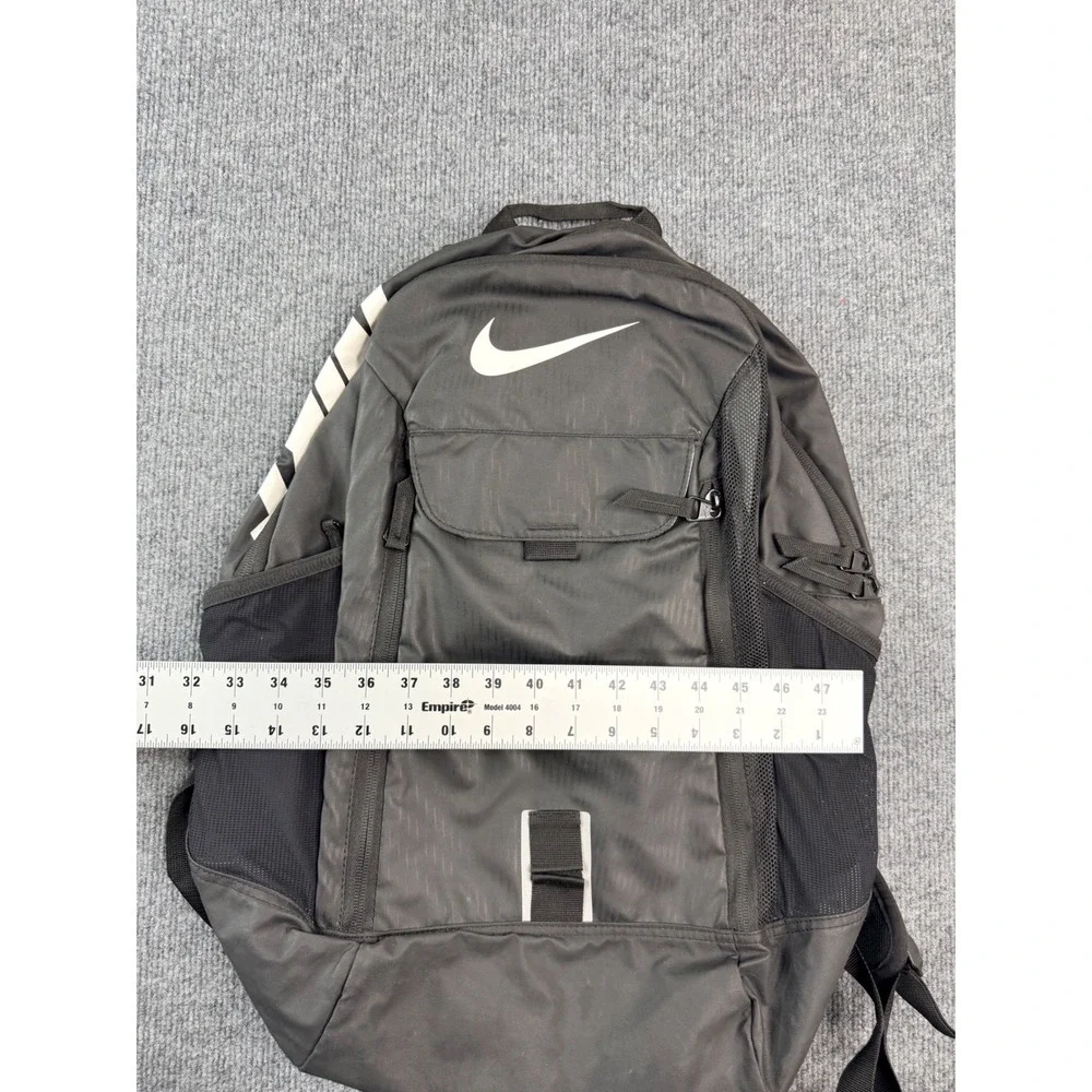 Nike Pro Adapt Backpack Black White Swoosh Travel School Gym Bag Polyester